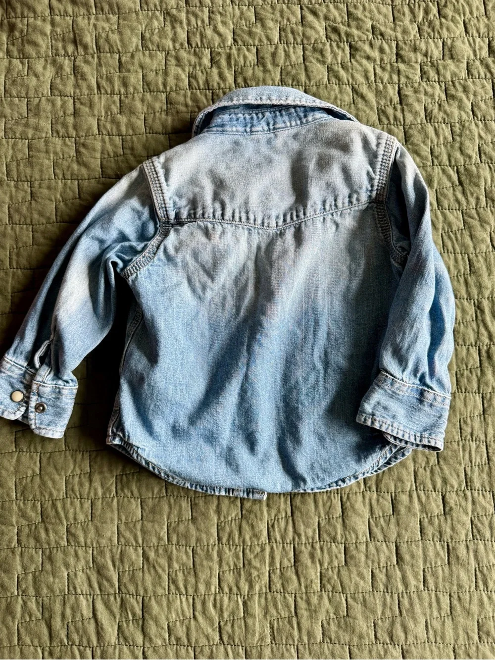GAP Denim Shirt Jacket in Light Blue for Kids
